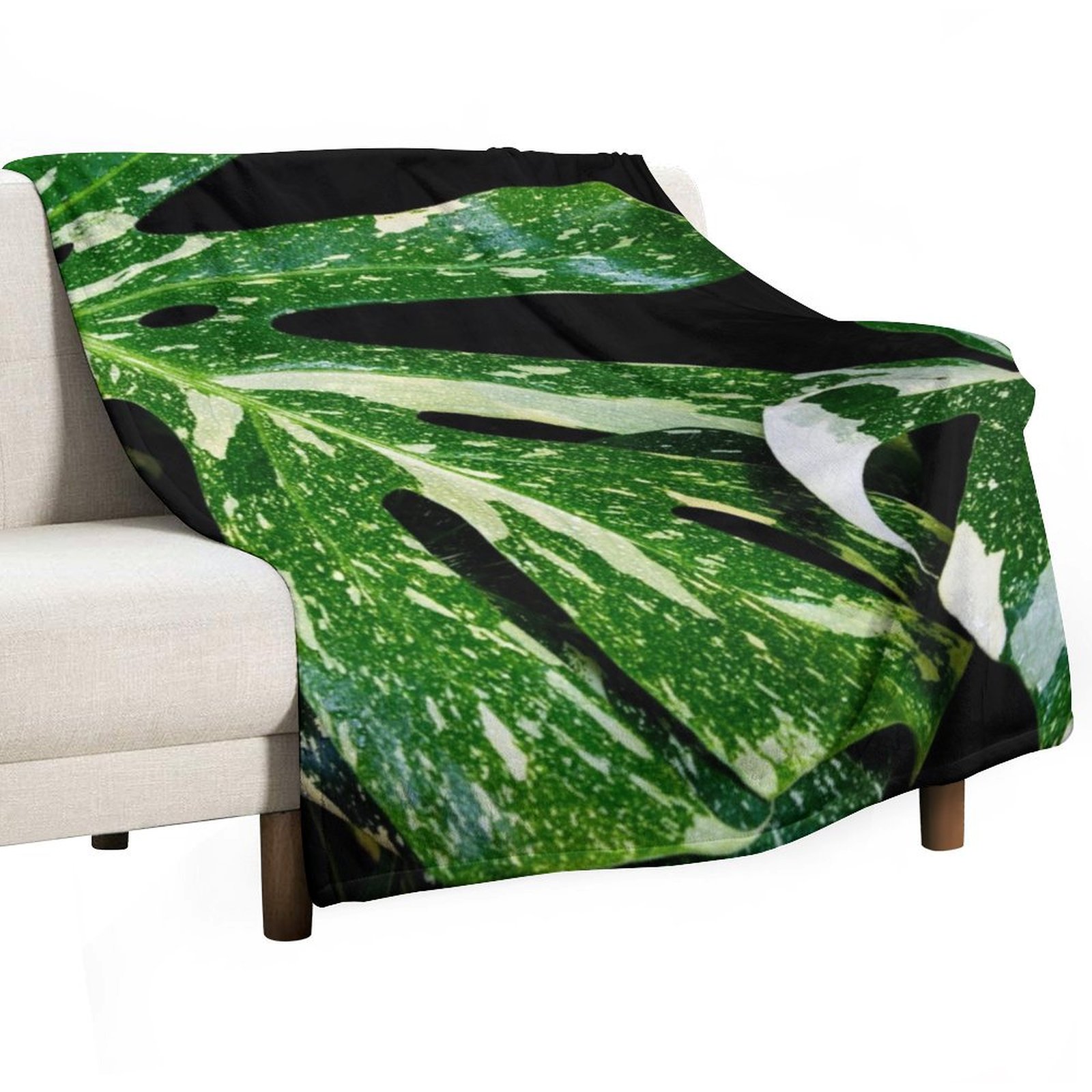 Monstera Thai Constellation - Monstera Thai Constellation Throw Blanket Soft