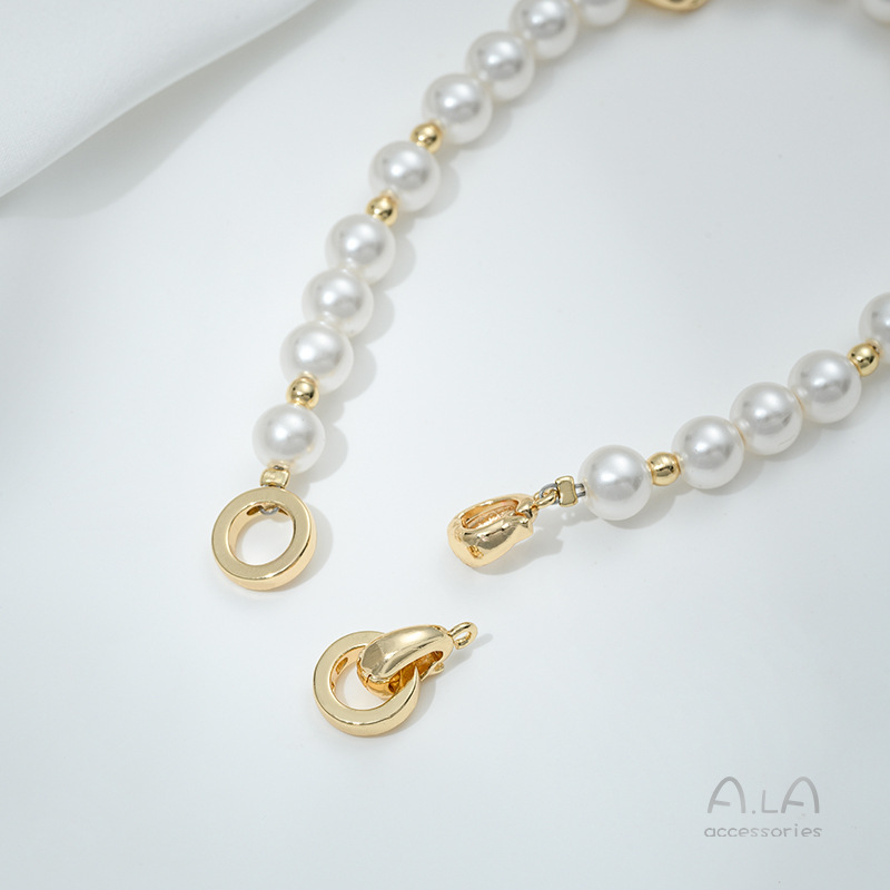 String Of Pearls Plant - 14K Gold-plated 9mm Small Ring Pearl