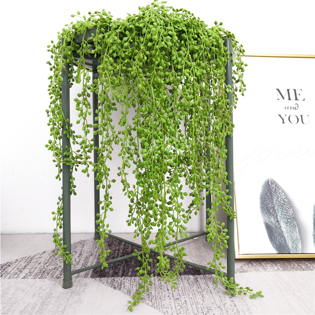 String Of Pearls Plant - Artificial Plant Vines Wall Hanging Rattan