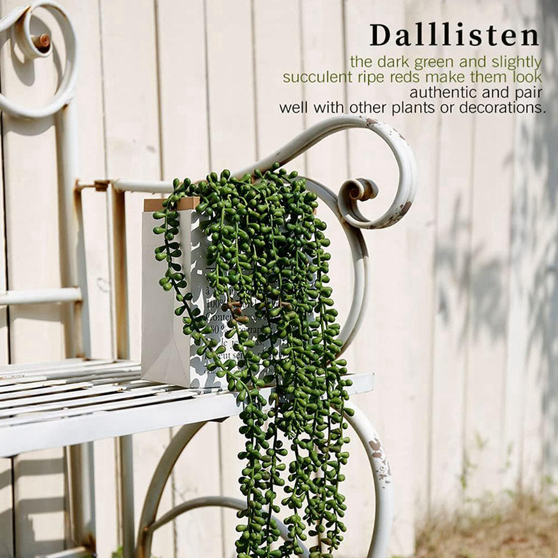 Artificial Plastic Plants Vine - String Of Pearls Plant 评论和价格