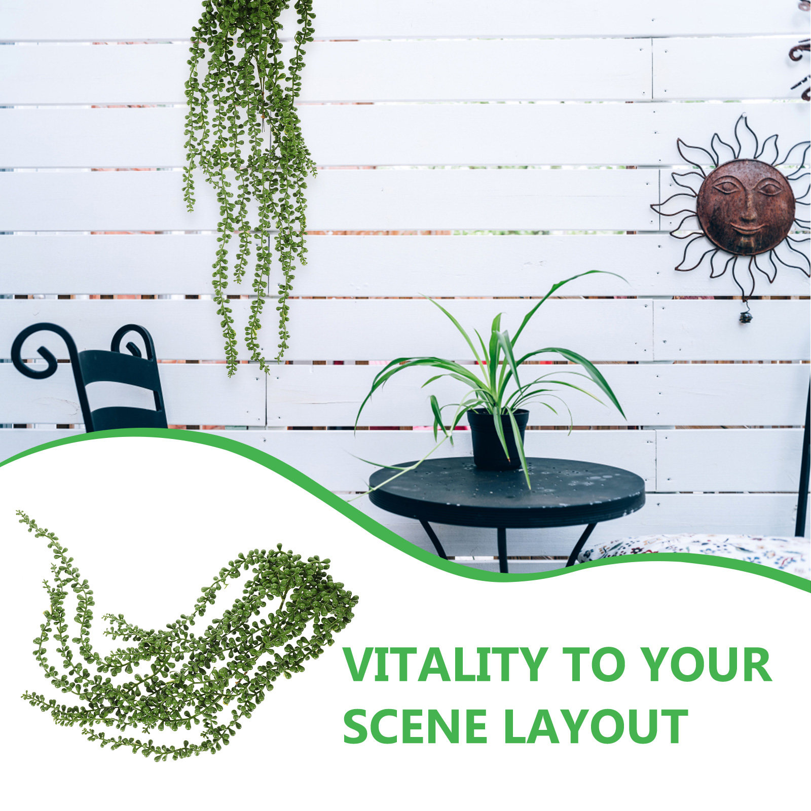 3Pcs Fake Hanging Plants Artif - String Of Pearls Plant 评论和价格