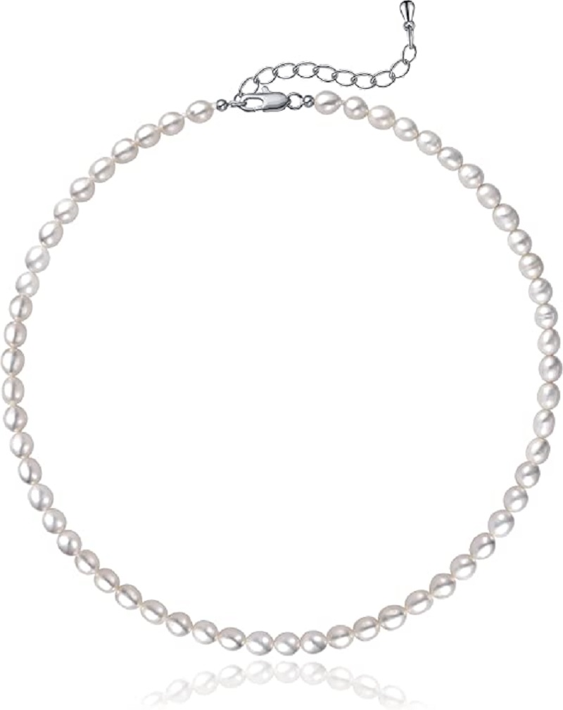 Pearl Necklace 5-7mm Oval Whit - String Of Pearls Plant 评论和价格