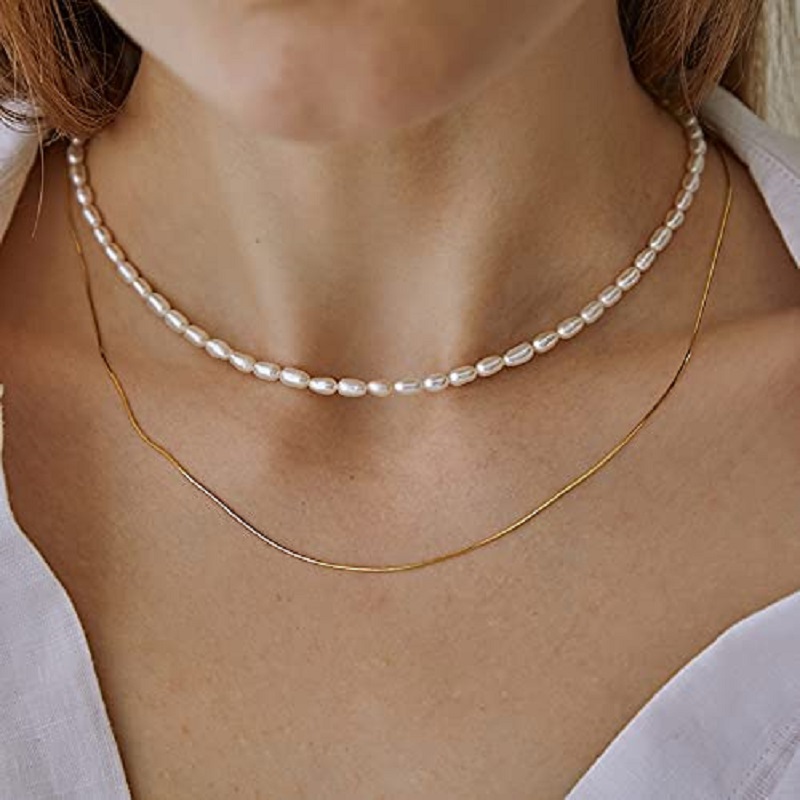 Pearl Necklace 5-7mm Oval Whit - String Of Pearls Plant 评论和价格