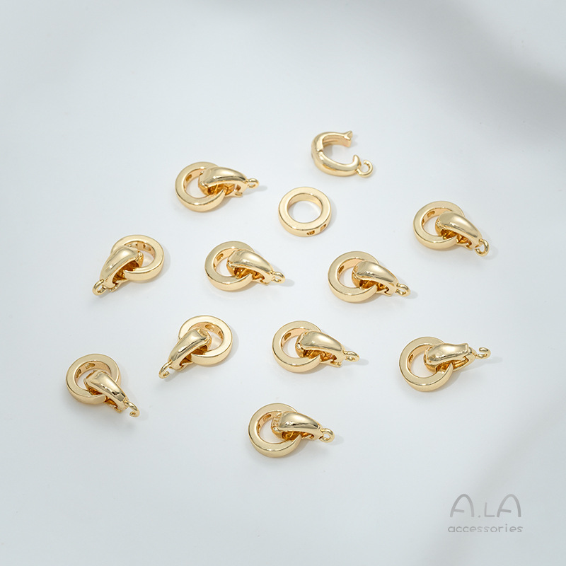 14K Gold-plated 9mm Small Ring - String Of Pearls Plant 评论和价格
