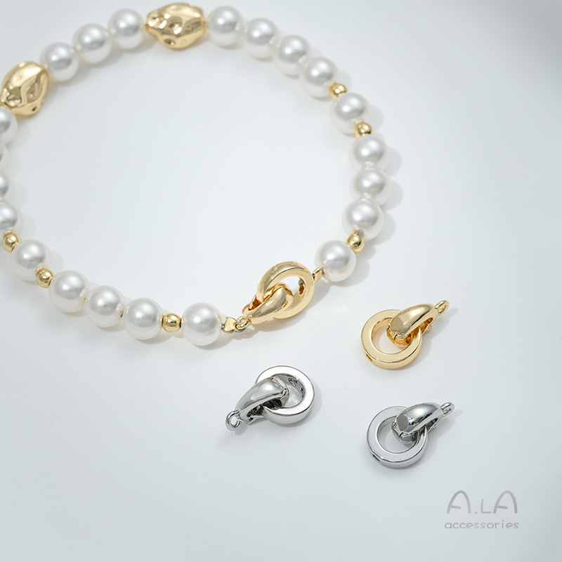 14K Gold-plated 9mm Small Ring - String Of Pearls Plant 评论和价格