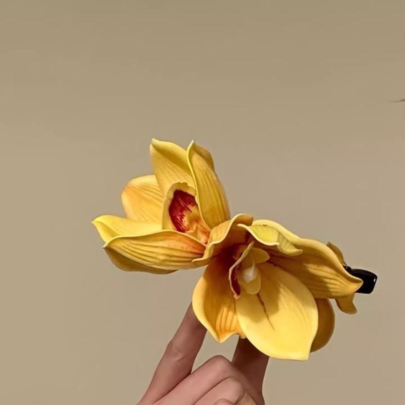 Large Orchid Flower Hair Claw  - Orchid Phalaenopsis 评论和价格